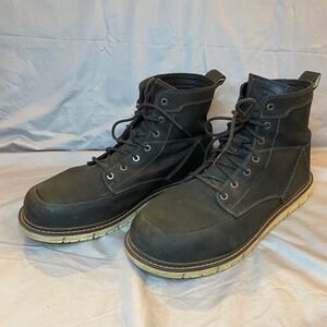 KEEN‎ Utility Men Black Leather Lace Up Work Boots Size 13 EE EH ASTM F2892 18EH